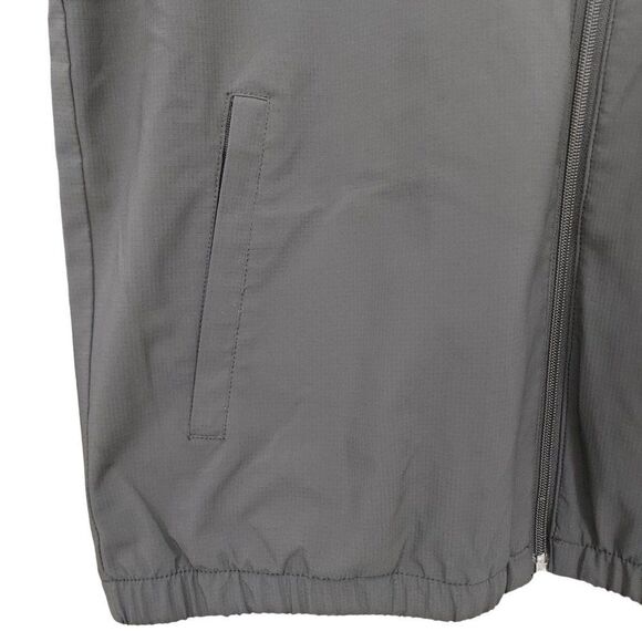 Voyager Hooded Windbreaker Jacket Mens Medium Gray Black Full Zip Waterproof - Picture 5 of 12
